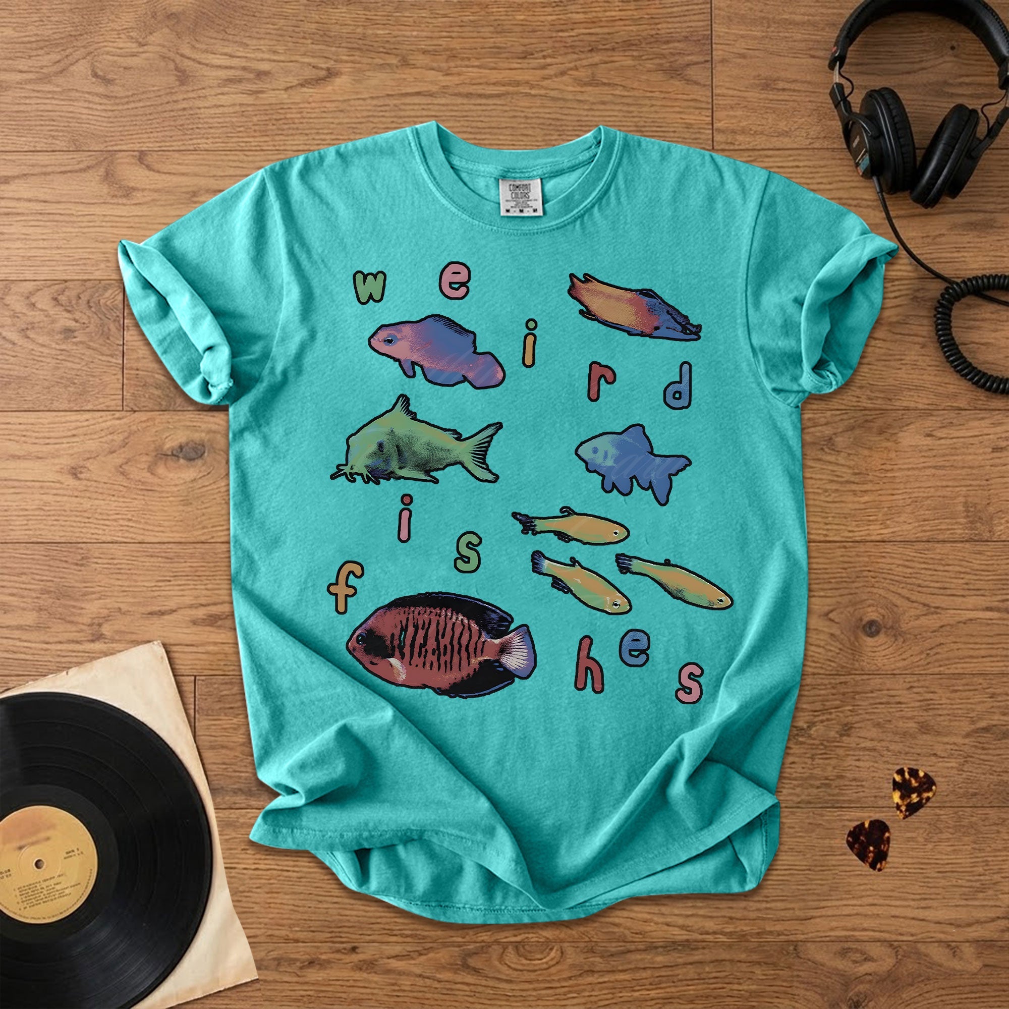 Weird Fishes Radiohead Comfort Tee Space & Retro Rock Inspired Graphic Shirt