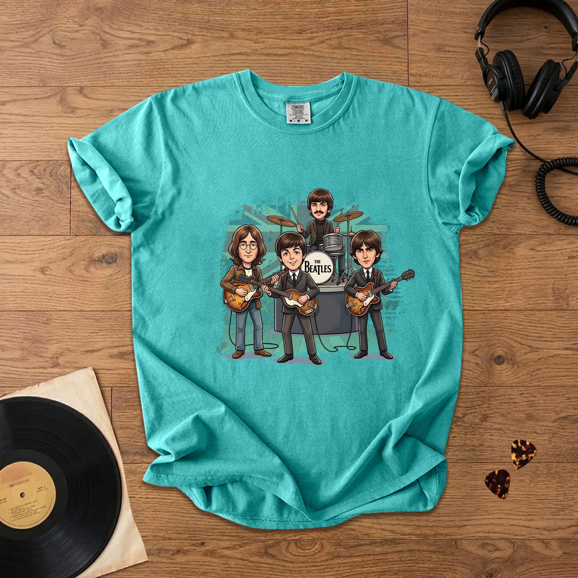 Vintage Beatles Band Comfort Tee Classic Rock Graphic T-Shirt