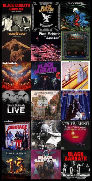 Black Sabbath Beach Towel Album Cover Collage Classic Rock Towel