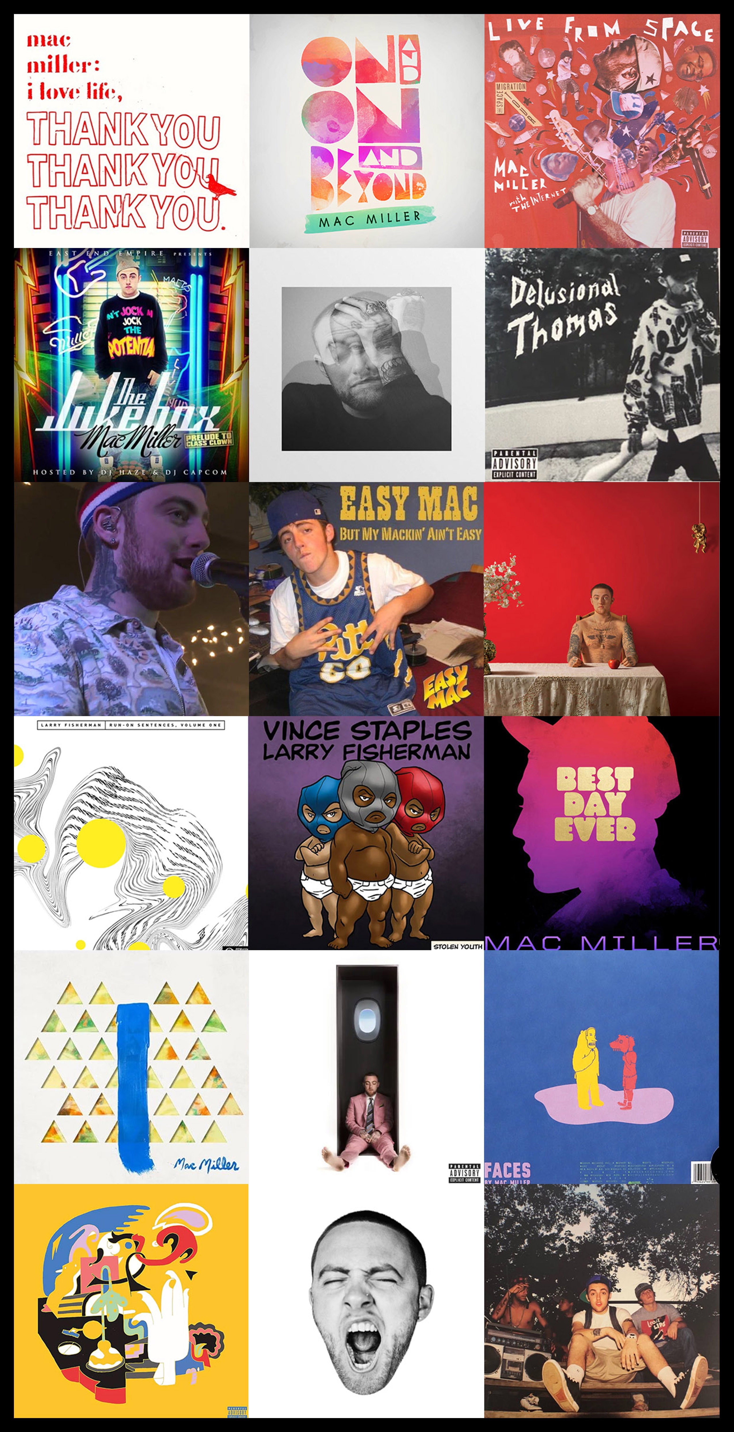 Mac Miller Beach Towel Album Cover Collage R&B Hip-Hop Towel