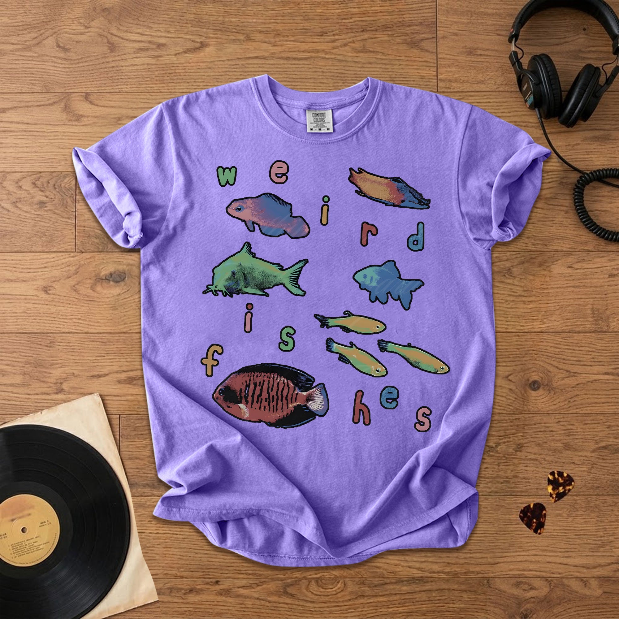 Weird Fishes Radiohead Comfort Tee Space & Retro Rock Inspired Graphic Shirt