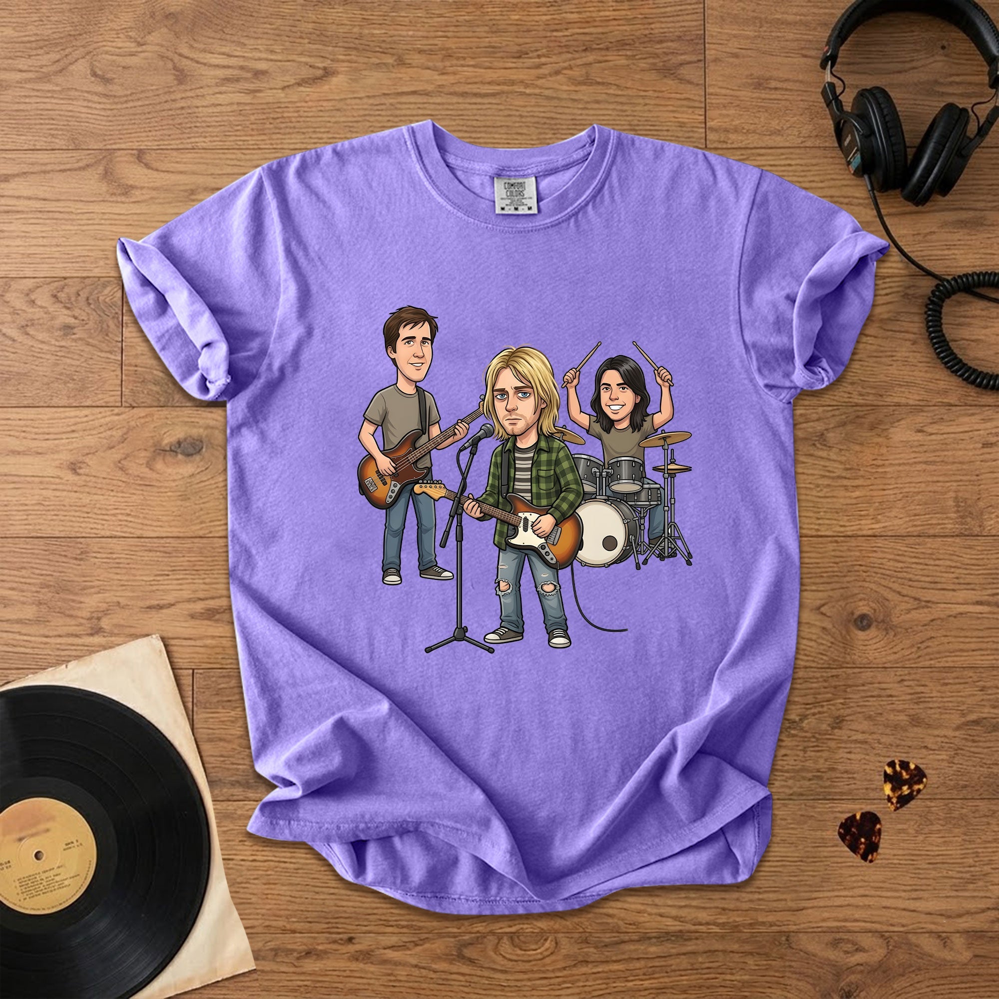 Nirvana Vintage Grunge Band Graphic T-Shirt Retro Music Fan Comfort Tee