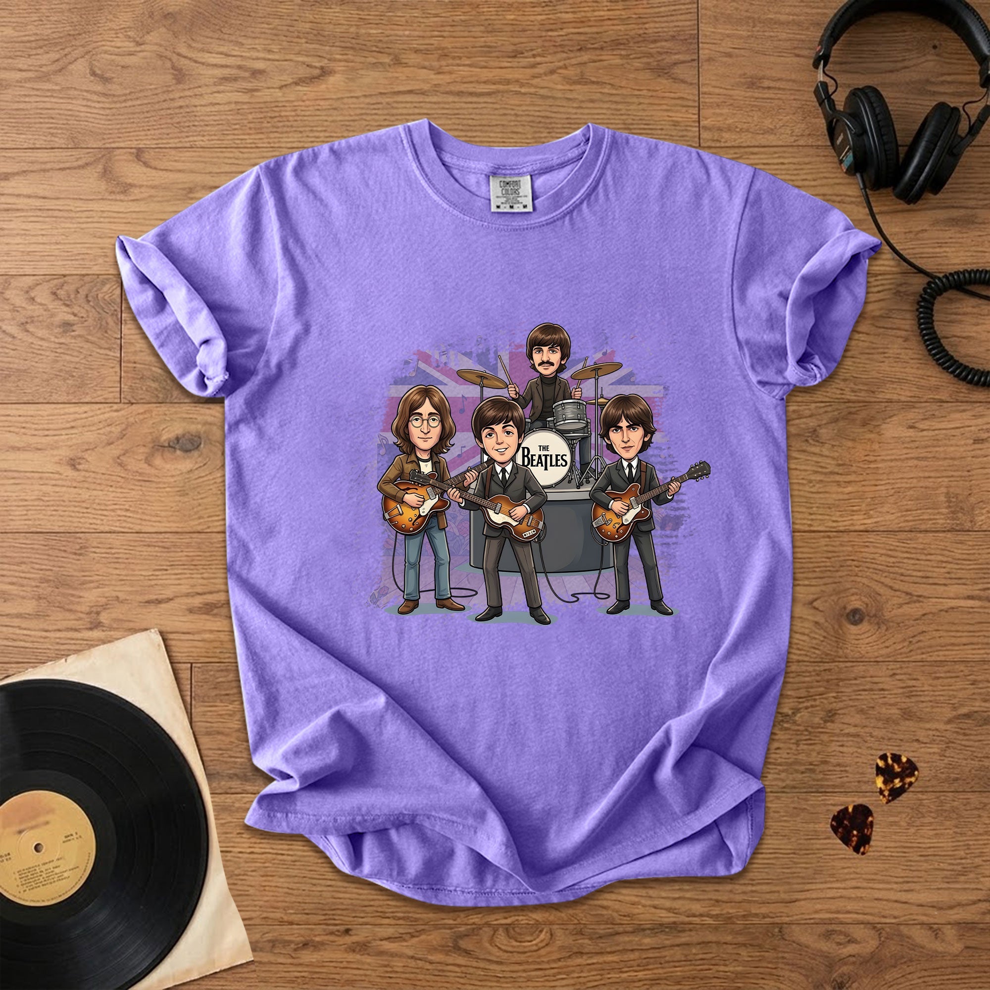 Vintage Beatles Band Comfort Tee Classic Rock Graphic T-Shirt