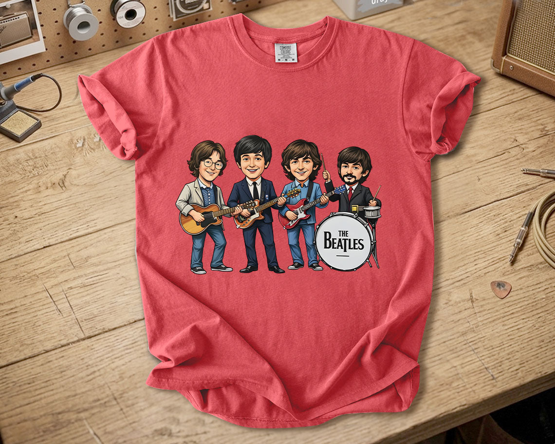 The Beatles Band Members Comfort Colors Tee John Lennon Paul McCartney George Harrison Ringo Starr Classic Rock Tribute Shirt