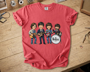 The Beatles Band Members Comfort Colors Tee John Lennon Paul McCartney George Harrison Ringo Starr Classic Rock Tribute Shirt
