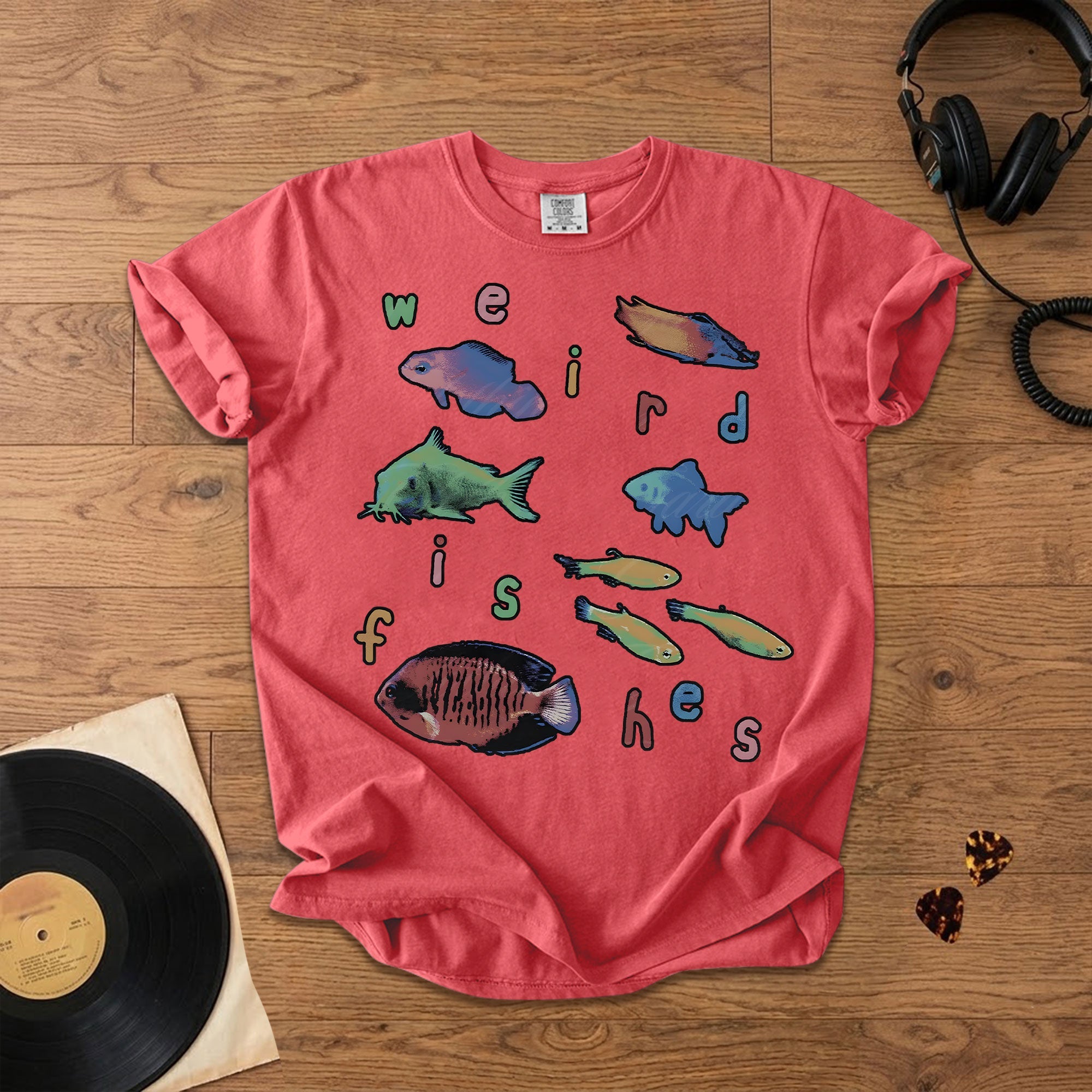 Weird Fishes Radiohead Comfort Tee Space & Retro Rock Inspired Graphic Shirt