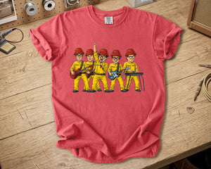 DEVO Comfort Colors Tee Band Members Red Energy Dome Tribute New Wave Rock Shirt