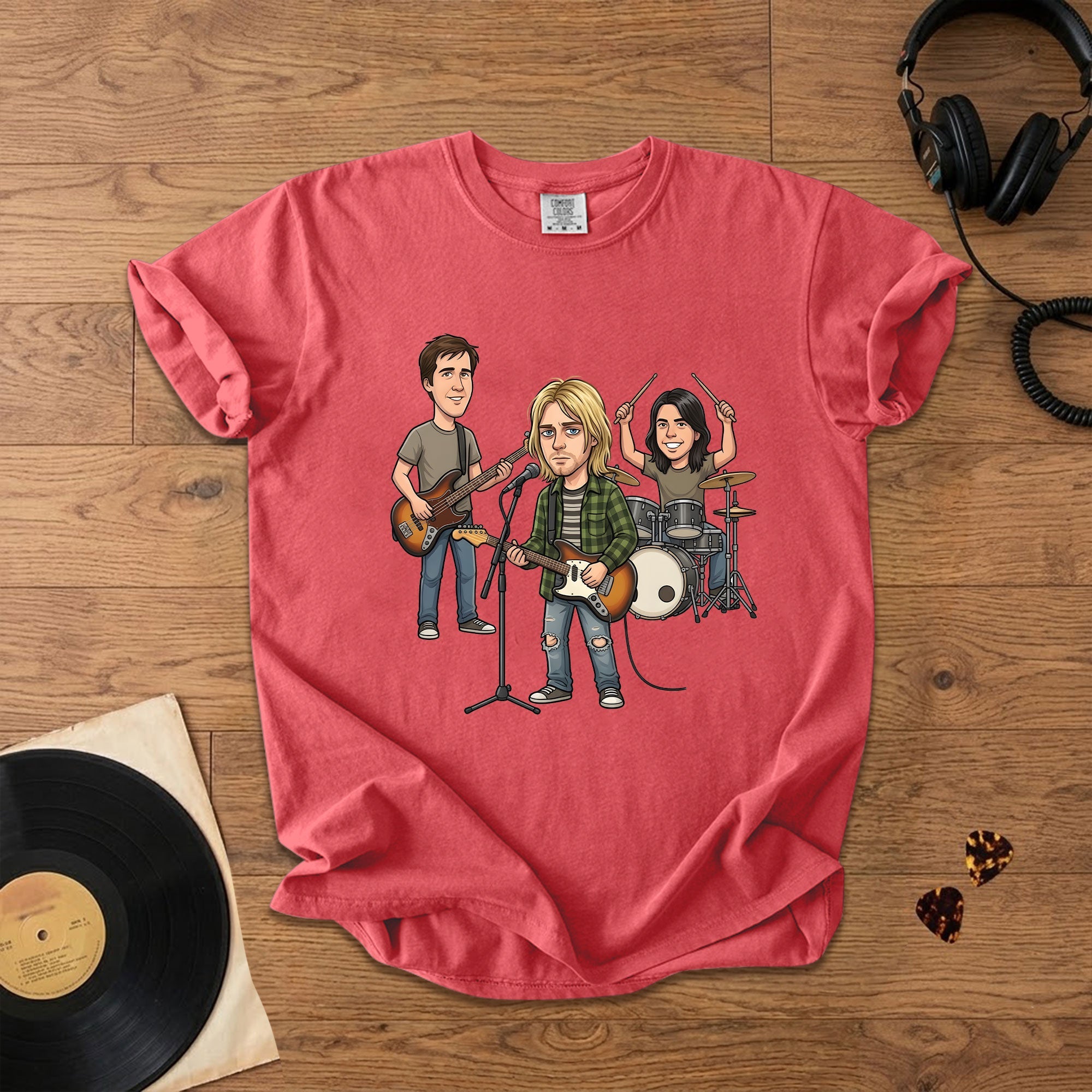 Nirvana Vintage Grunge Band Graphic T-Shirt Retro Music Fan Comfort Tee