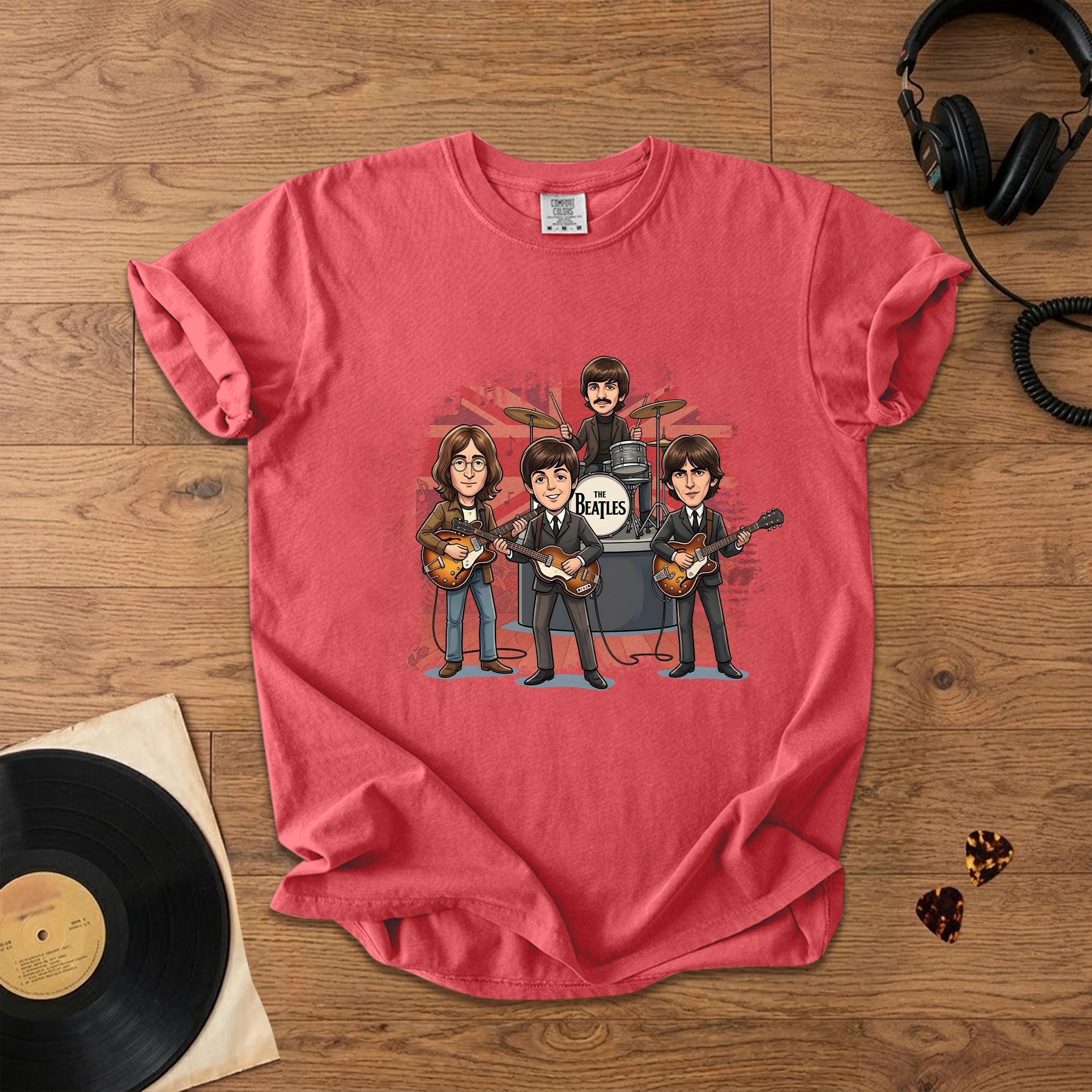 Vintage Beatles Band Comfort Tee Classic Rock Graphic T-Shirt