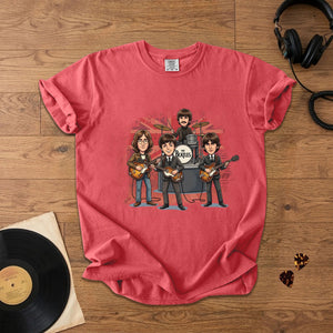 Vintage Beatles Band Comfort Tee Classic Rock Graphic T-Shirt