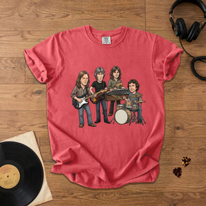 Pink Floyd Inspired Cartoon Band Comfort Tee Classic Rock Graphic T-Shirt