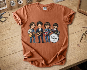 The Beatles Band Members Comfort Colors Tee John Lennon Paul McCartney George Harrison Ringo Starr Classic Rock Tribute Shirt