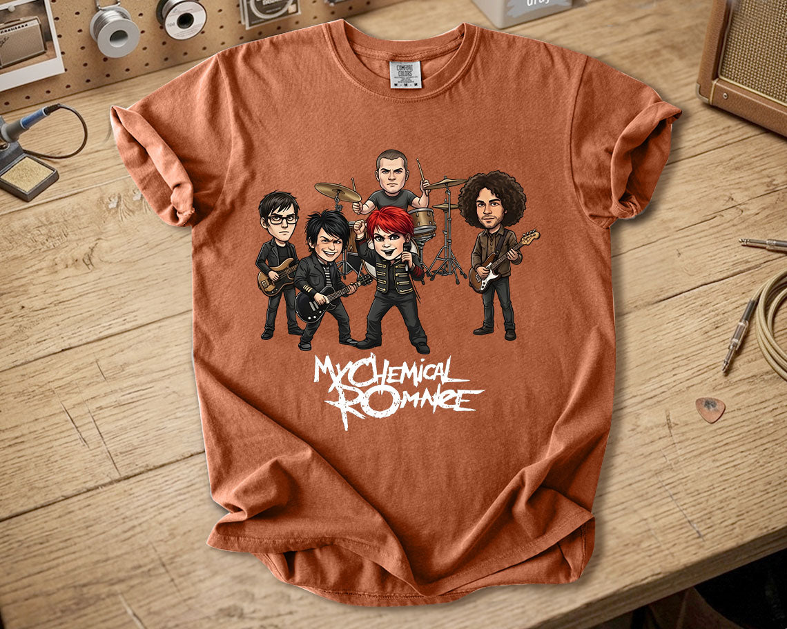 My Chemical Romance Comfort Colors Tee Band Members Tribute Classic Emo Rock Shirt