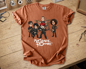 My Chemical Romance Comfort Colors Tee Band Members Tribute Classic Emo Rock Shirt