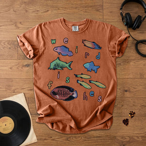 Weird Fishes Radiohead Comfort Tee Space & Retro Rock Inspired Graphic Shirt