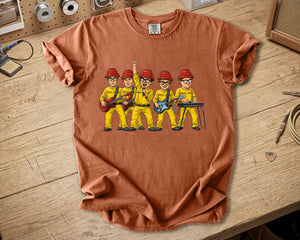 DEVO Comfort Colors Tee Band Members Red Energy Dome Tribute New Wave Rock Shirt