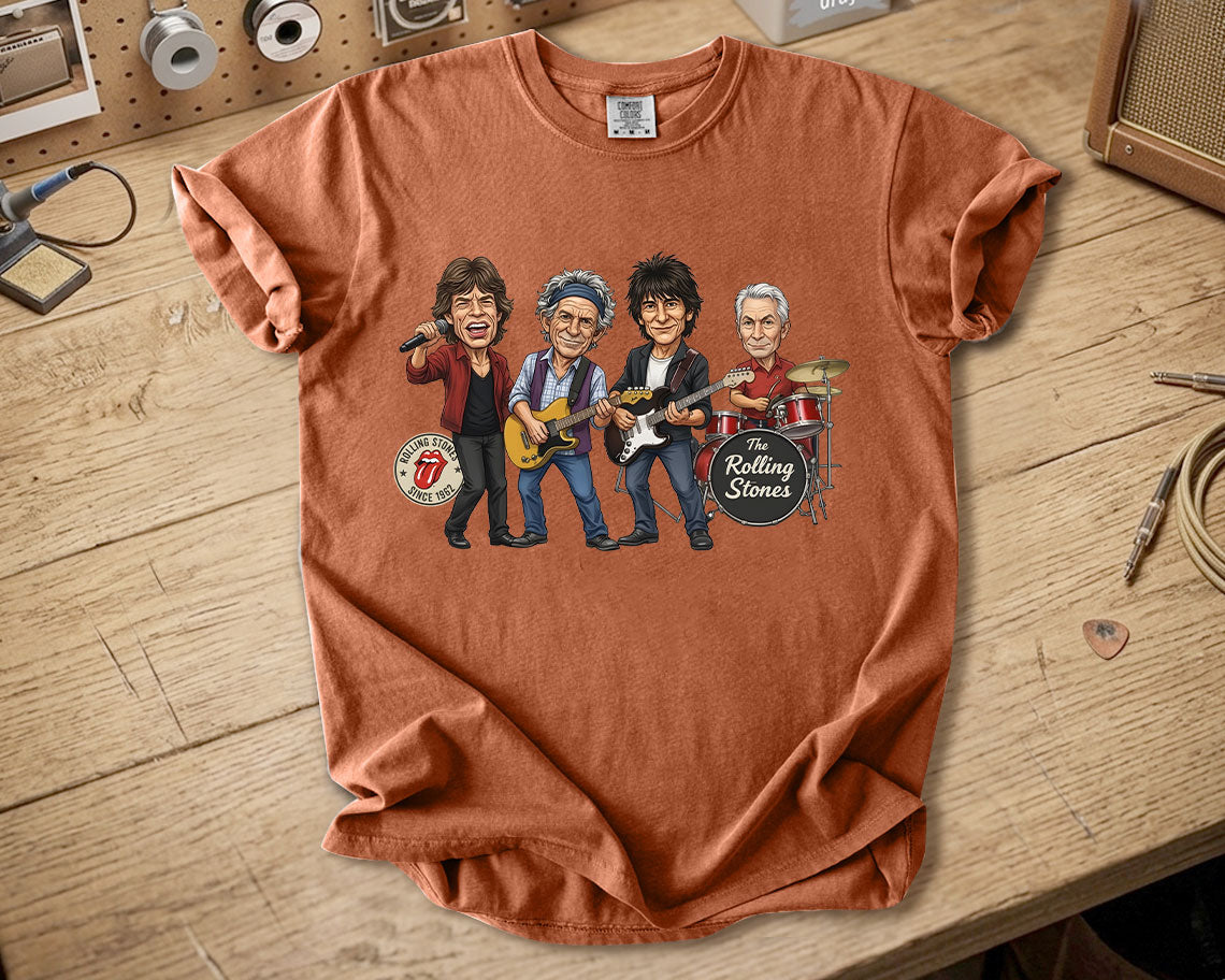The Rolling Stones Comfort Colors Tee Mick Jagger Keith Richards Band Members Tribute Classic Rock Shirt