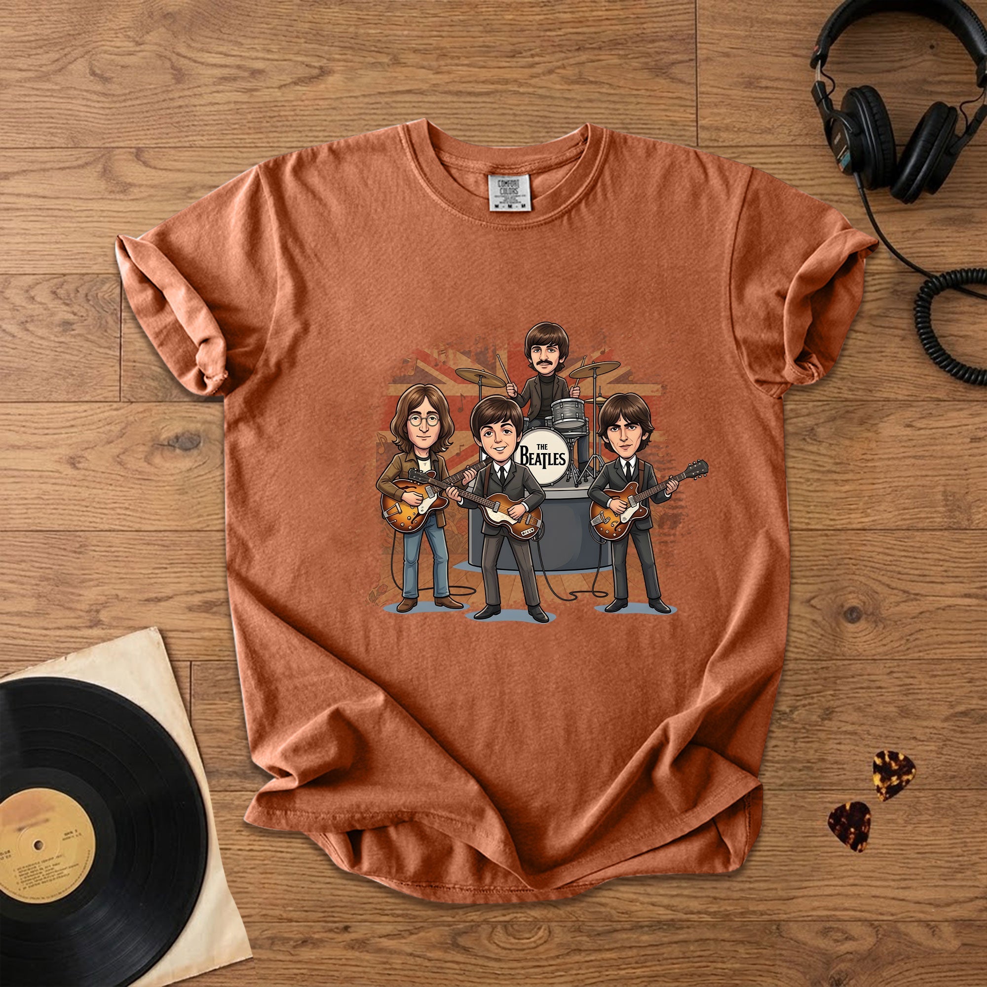 Vintage Beatles Band Comfort Tee Classic Rock Graphic T-Shirt