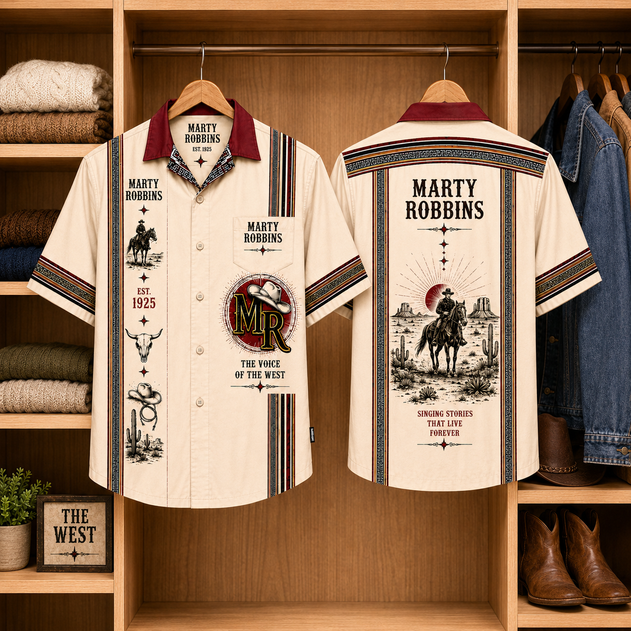Marty Robbins Luxury Design Hawaiian Shirt – Mexican Inspired Hawaiian Shirt White Version
