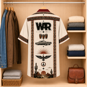 WAR Luxury Design Hawaiian Shirt – Mexican Inspired Hawaiian Shirt White Version