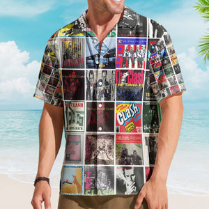 The Clash Hawaiian Shirt – Vintage Album Collage Punk Rock Style