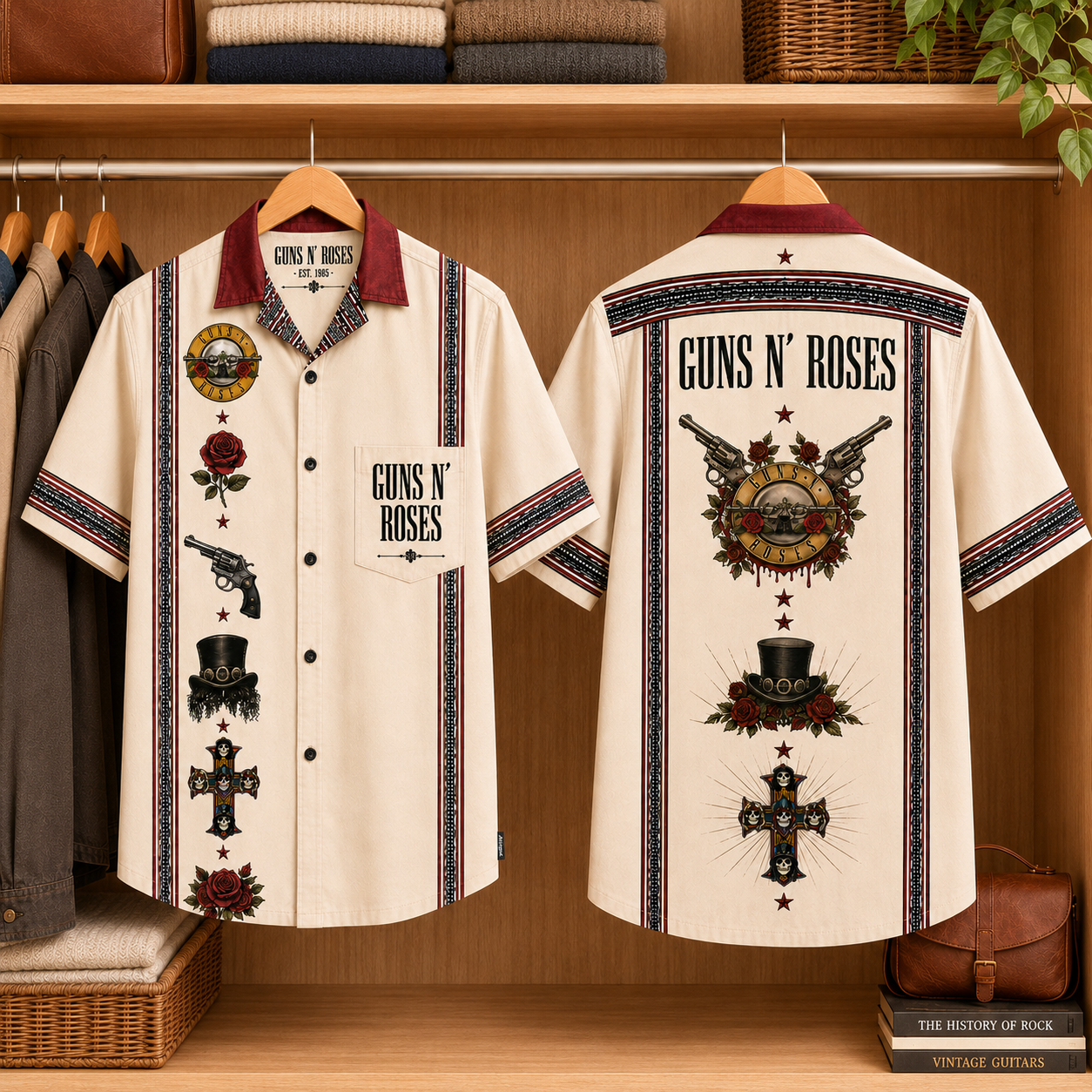 Guns N' Roses Luxury Design Hawaiian Shirt – Hard Rock Inspired Hawaiian Shirt