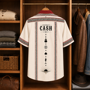 Johnny Cash Luxury Design Hawaiian Shirt – Mexican Inspired Hawaiian Shirt White Version