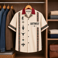 Southwestern Landscape Hawaiian Shirt – Mexican Inspired Hawaiian Shirt White Version
