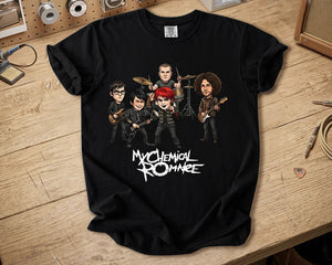 My Chemical Romance Comfort Colors Tee Band Members Tribute Classic Emo Rock Shirt
