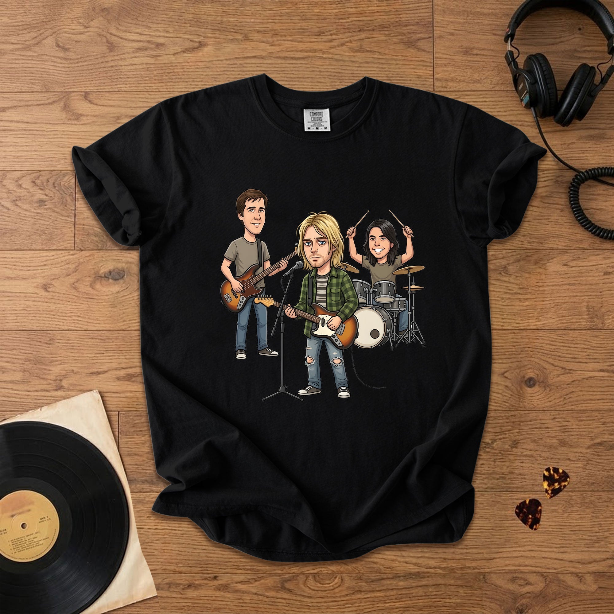 Nirvana Vintage Grunge Band Graphic T-Shirt Retro Music Fan Comfort Tee