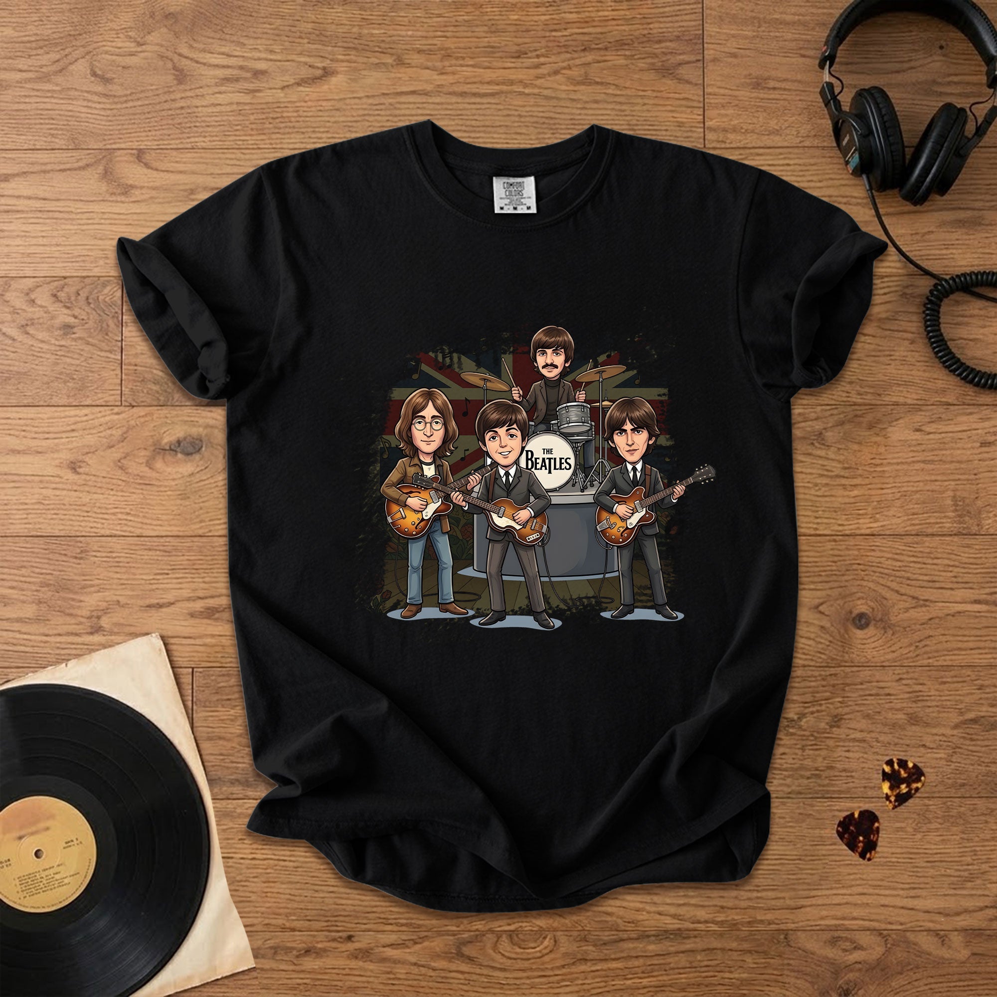 Vintage Beatles Band Comfort Tee Classic Rock Graphic T-Shirt