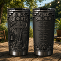 Black Sabbath 3D Printed Stainless Steel Tumbler Heavy Metal Album List Travel Mug