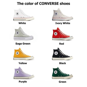 Embroidered Converse Bunny Shoes with Floral Design