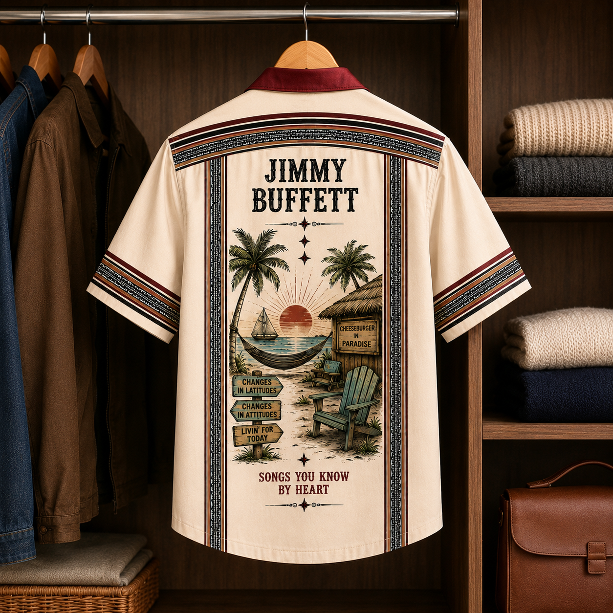 Jimmy Buffett Tropical Paradise Hawaiian Shirt – Mexican Inspired Hawaiian Shirt White Version