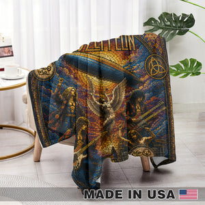 Led Zeppelin Stained Glass Quilt Blanket Luxury Rock Band Bedding for Classic Rock Fans
