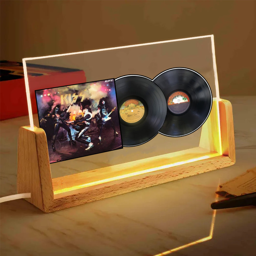 KISS Alive! Acrylic Light Vinyl Record Display Lamp