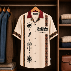 Buffalo Springfield Luxury Design Hawaiian Shirt – Folk Rock Inspired Hawaiian Shirt