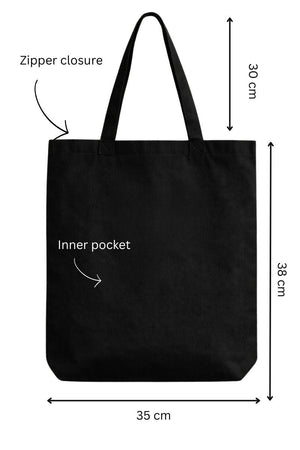 Tote Bag Flowers - Hand-Stitched Design