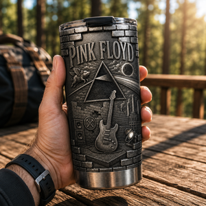 Pink Floyd Dark Side of the Moon Insulated Tumbler 3D Embossed Prism Travel Cup