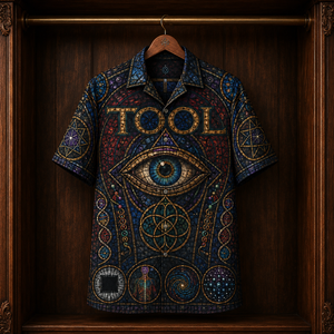 Tool Hawaiian Shirt - Stained Glass Progressive Metal All-Over Print Button-Up Shirt