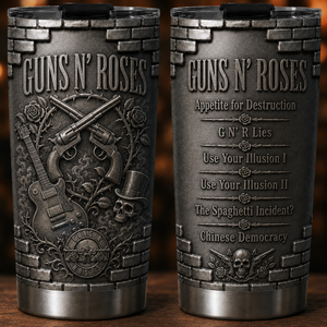 Guns N' Roses 3D Stainless Steel Tumbler Rock Music Travel Mug