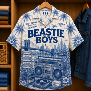 Beastie Boys Special Edition Tropical Hawaiian Shirt - Unisex Music Collage Button Up