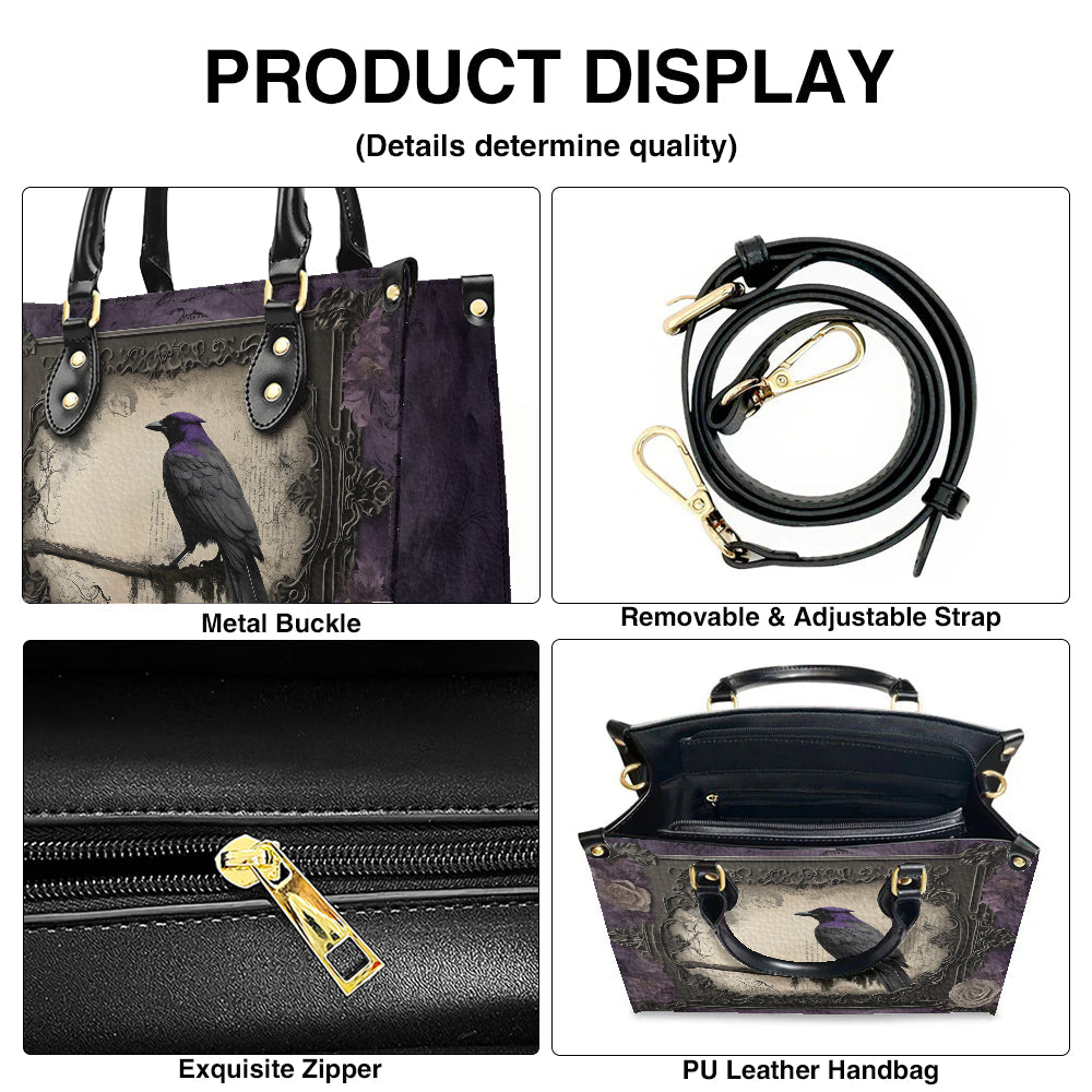 Gothic Raven Leather Handbag & Wallet Set Inspired by Edgar Allan Poe