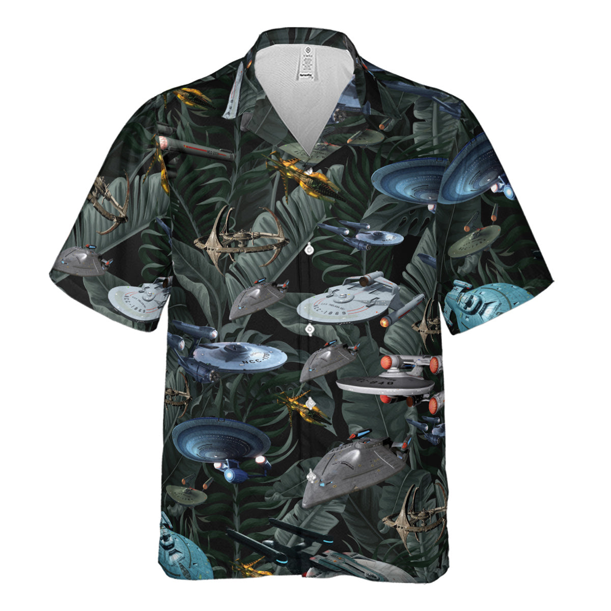 Star Trek Spaceship Pattern Hawaiian Shirt