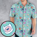 Adventure Time Floral Pattern Hawaiian Shirt