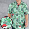 Bulbasaur Pokemon Pattern Hawaiian Shirt