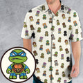 Teenage Mutant Ninja Turtles in Kidrobot style Hawaiian Shirt