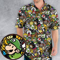 Super Mario Characters All In One Pattern Hawaiian Shirt
