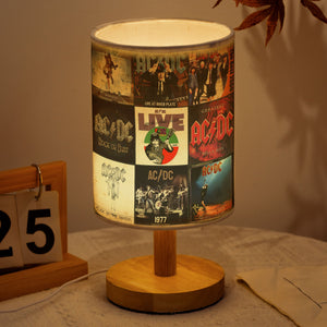 AC/DC Album Covers Fabric Lamp Classic Rock Band Lighting Décor, Perfect Gift for Hard Rock Fans & Collectors