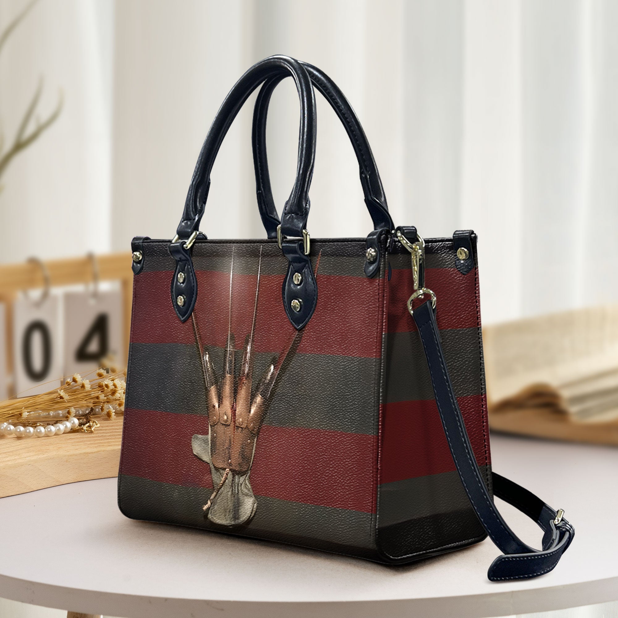 Nightmare Claw Leather Handbag Horror Inspired Tote